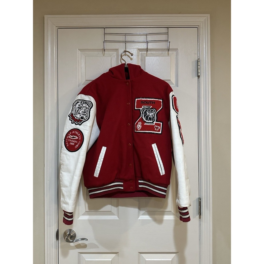 Vintage Rennoc Bulldog Gateway Athletic Conf. Champs 1999‎ Varsity Jacket Size M